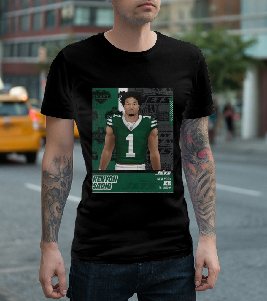 Kenyon Sadiq New York Jets Round 1 Pick 16 2026 Draft NFL Draft Jets TE Oregon T-Shirt