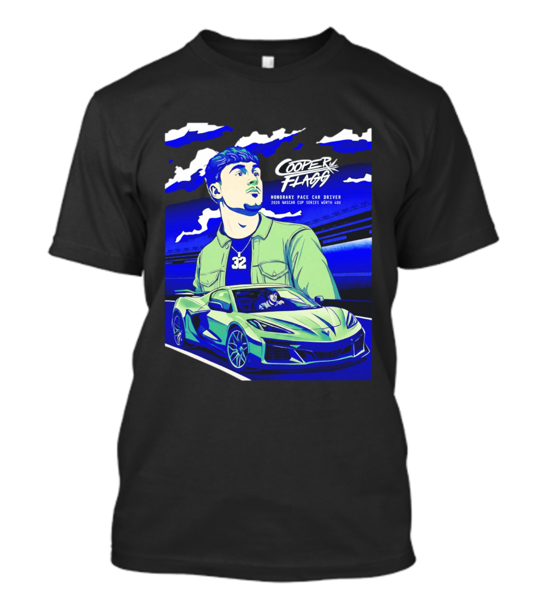 Cooper Flagg 2026 Honorary Pace Car Driver Nascar Cup Series Worth 400 T-Shirt