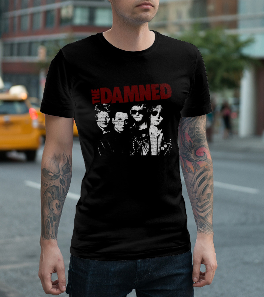 Dave Vanian Captain Sensible Brian James Rat Scabies The Damned Band Members T-Shirt