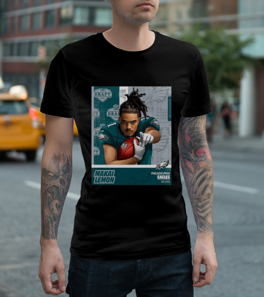 Philadelphia Eagles Makai Lemon WR USC 2026 NFL Draft Pick 20 T-Shirt