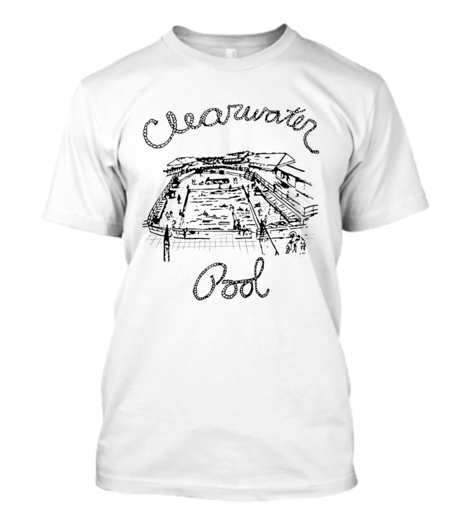 Clearwater Pool Vintage Hand Drawn Stadium T-Shirt