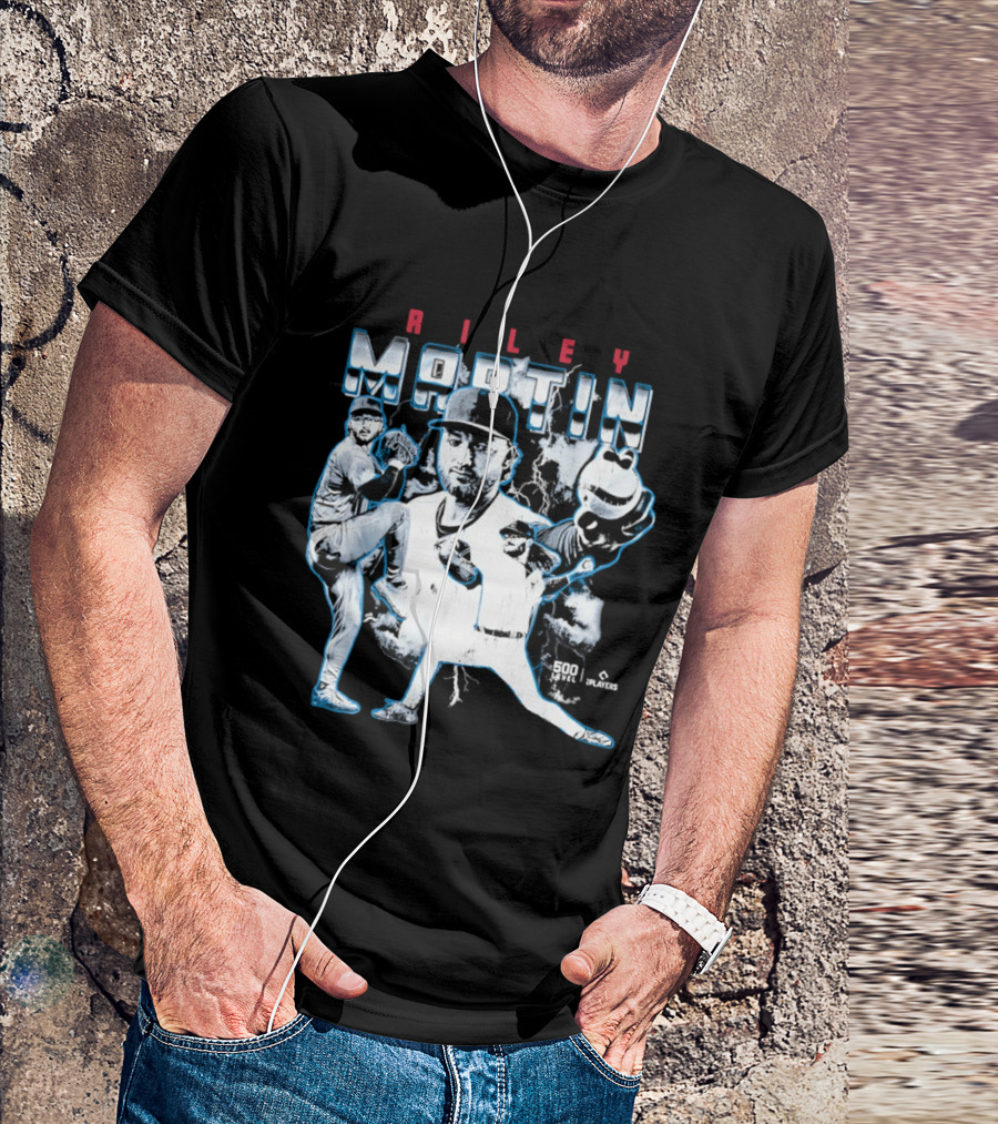 Riley Martin Chicago Cubs MLB Lightning Pitcher Action Scene T-Shirt