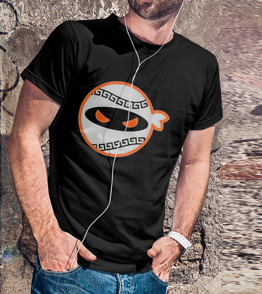 San Francisco Giants Pitching Ninja Baseball Greek Style Mask T-Shirt