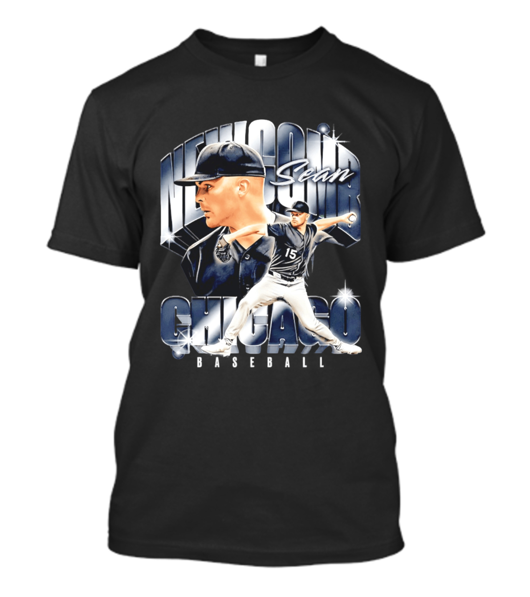 Sean Newcomb Chicago White Sox Pitcher Airbrush T-Shirt