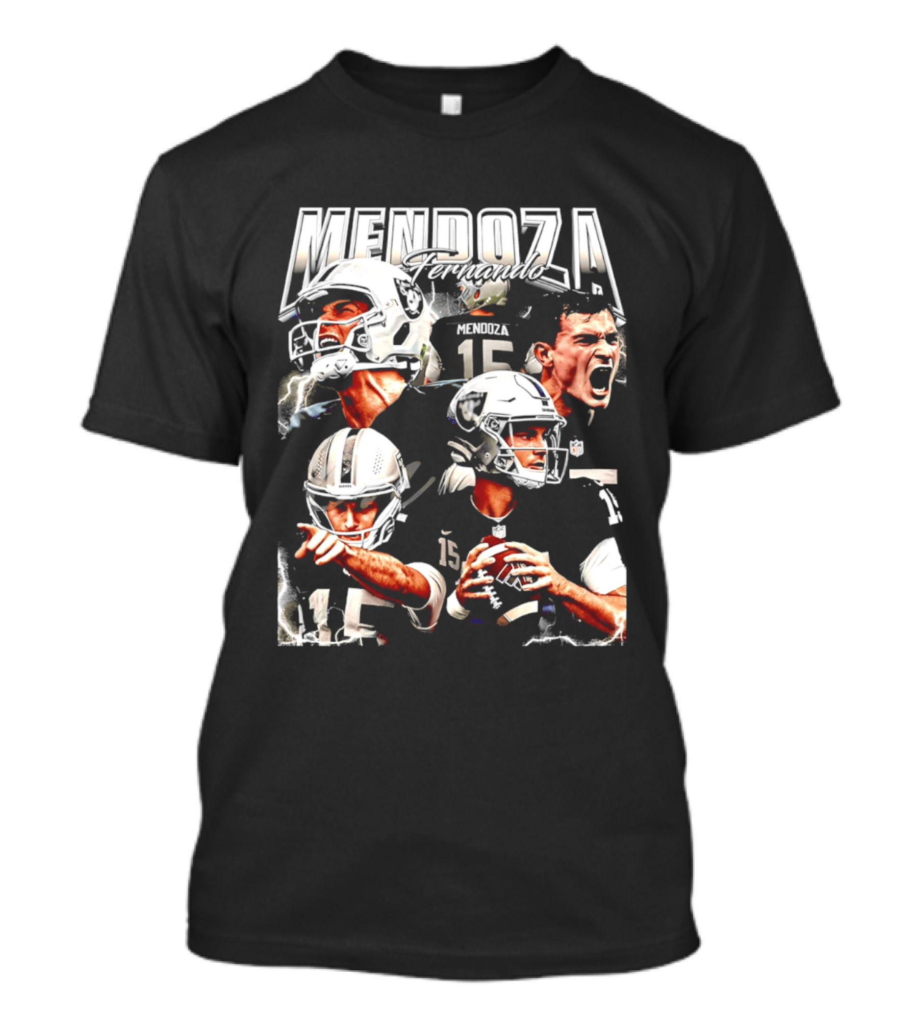 Fernando Mendoza Raiders 15 Retro 90s Bootleg T-Shirt
