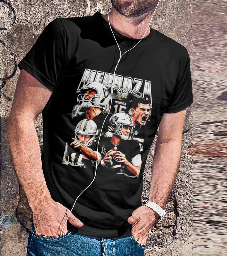 Fernando Mendoza Raiders 15 Retro 90s Bootleg T-Shirt