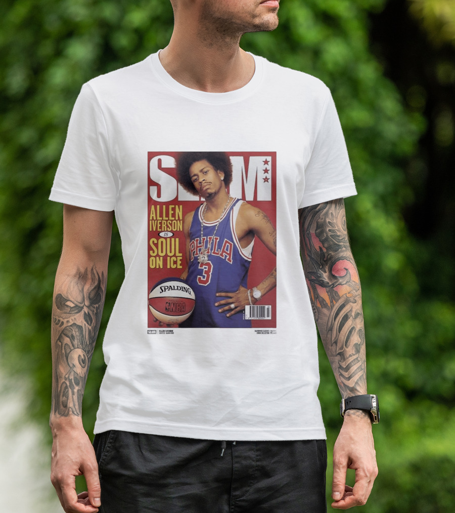 Allen Iverson Slam Cover Philadelphia 76ers Soul On Ice T-Shirt