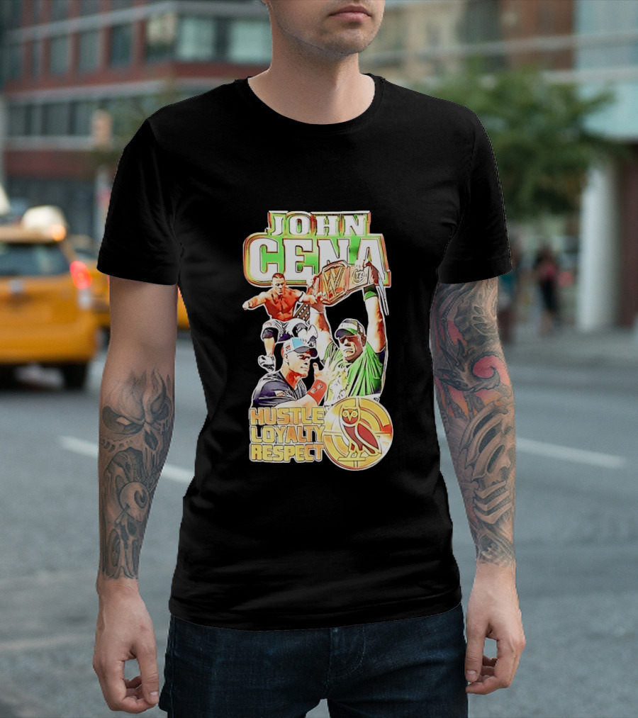 John Cena WWE Hustle Loyalty Respect Championship Victory Featuring OVO Owl T-Shirt