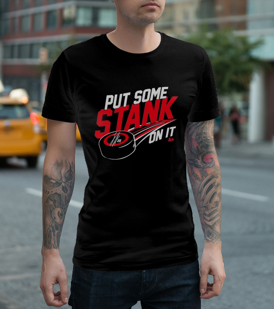 Put Some Stank On It Logan Stankoven Hockey Puck T-Shirt