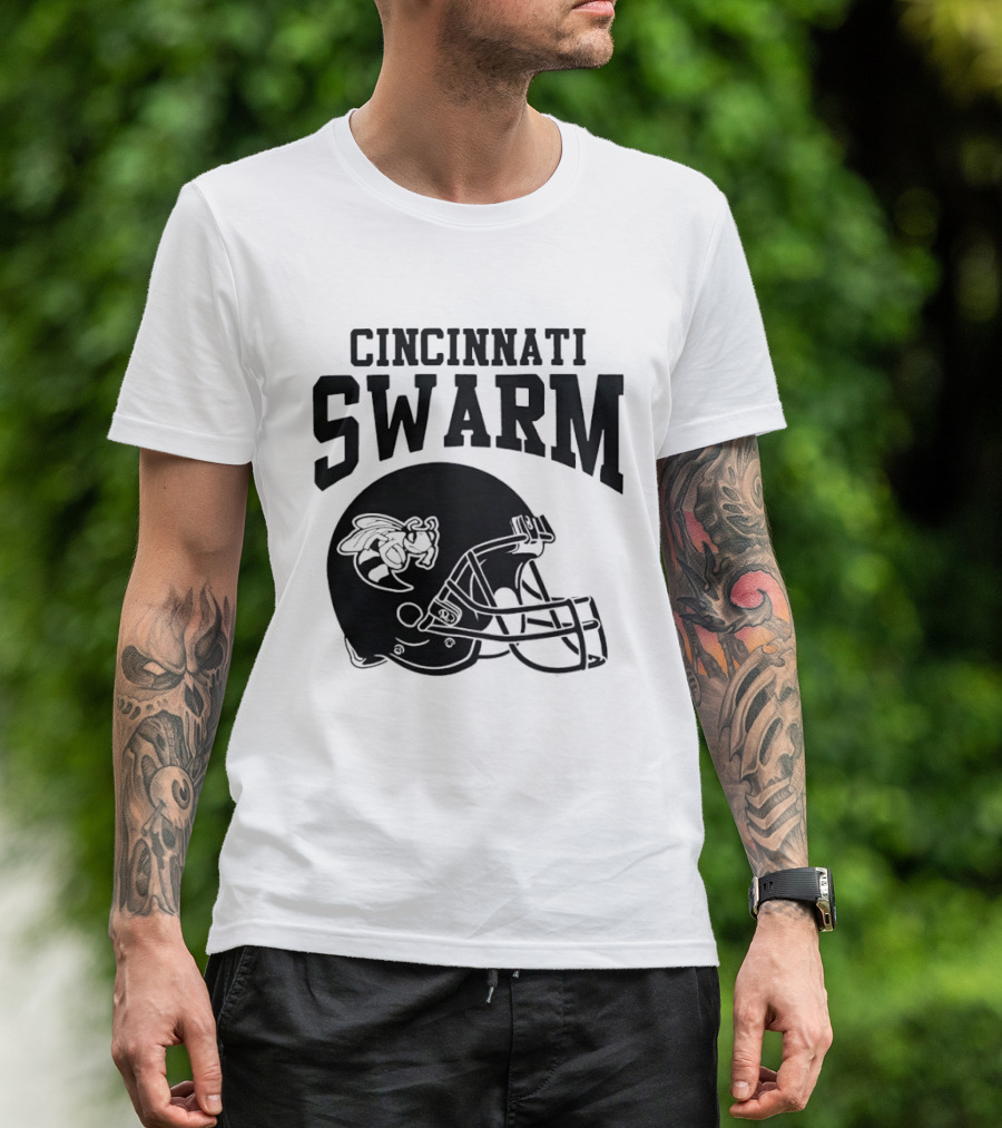 Cincinnati Swarm Hornet Football Helmet 2026 T-Shirt