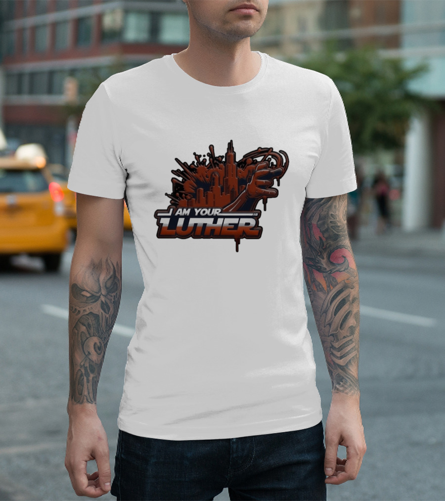 I Am Your Luther Urban Cityscape Graffiti Style Hand Gesture T-Shirt