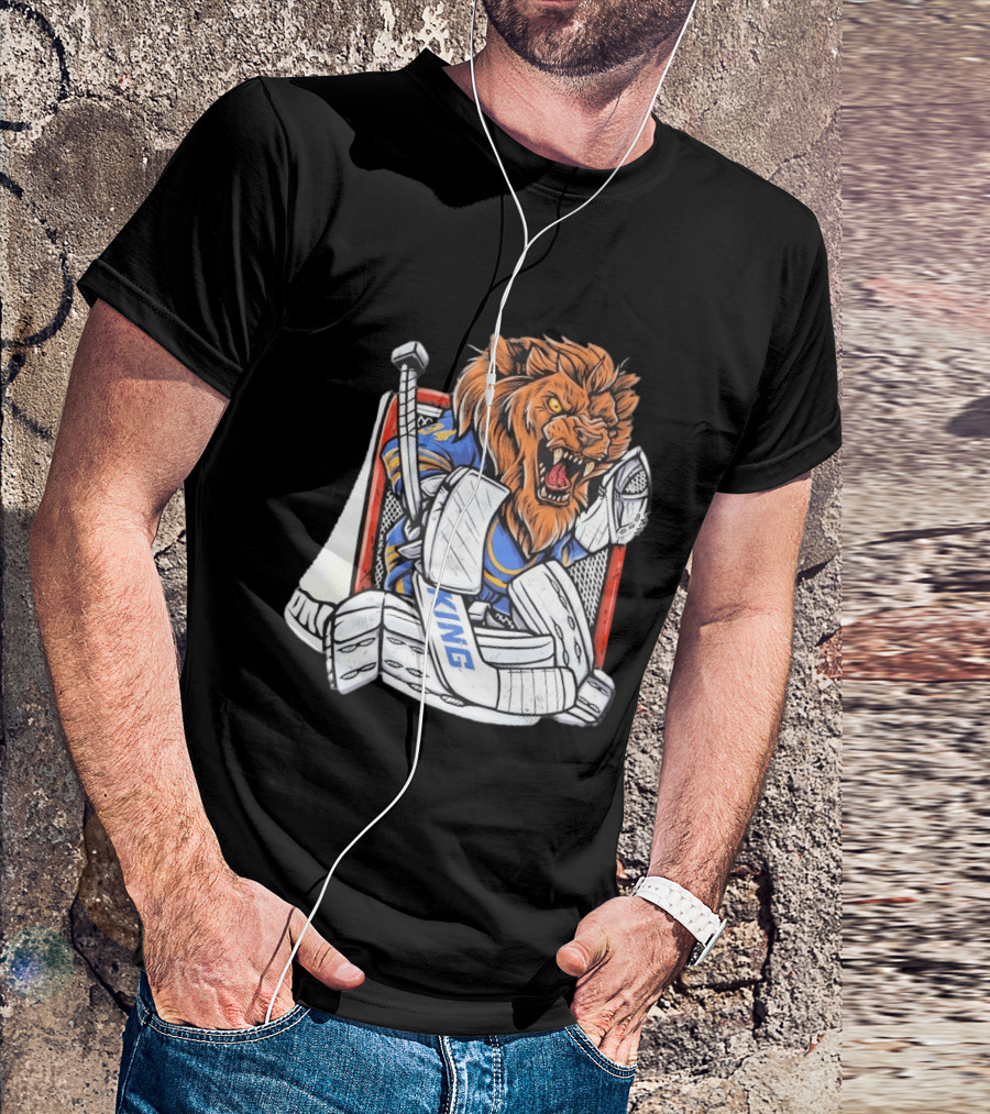 Lion Goalie King Buffalo Sabres Hockey T-Shirt