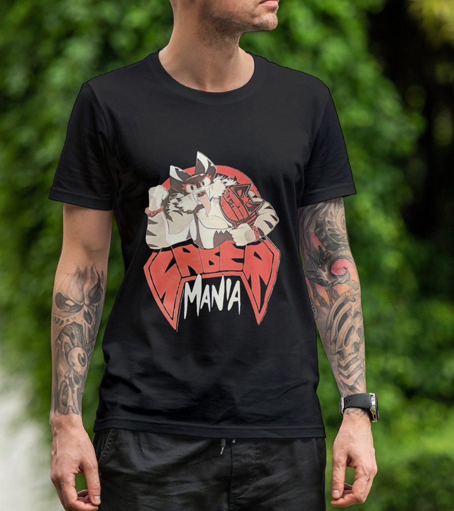 Ring Cats Saber Mania Wrestling Champion Feline T-Shirt