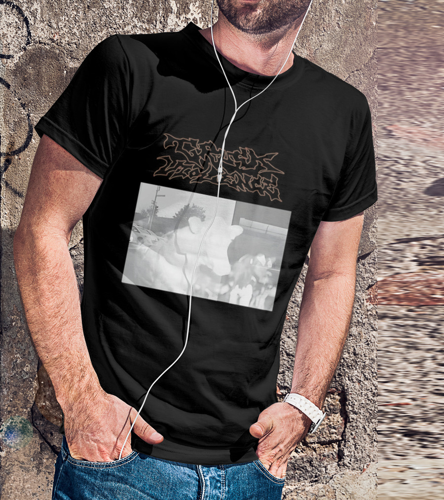 Truck Stop Violence Cow Photo Retro Style Casual Wear T-Shirt