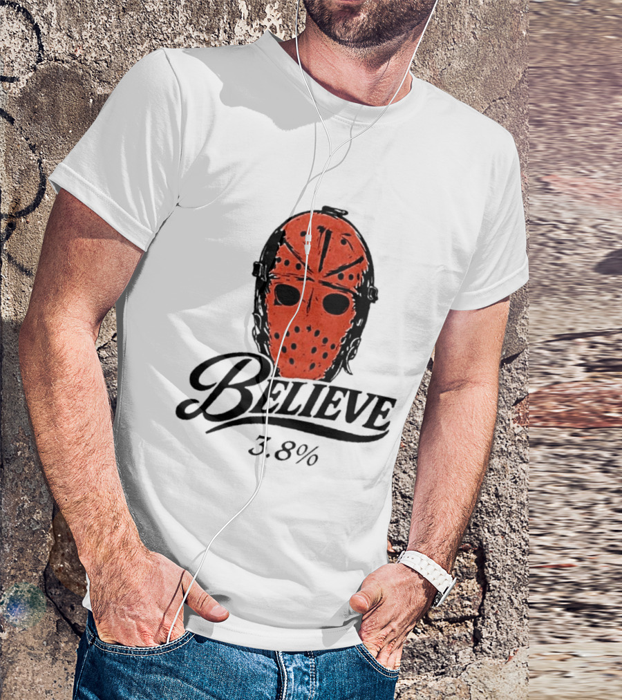 Philadelphia Flyers Believe 3.8% Jason Voorhees Mask T-Shirt