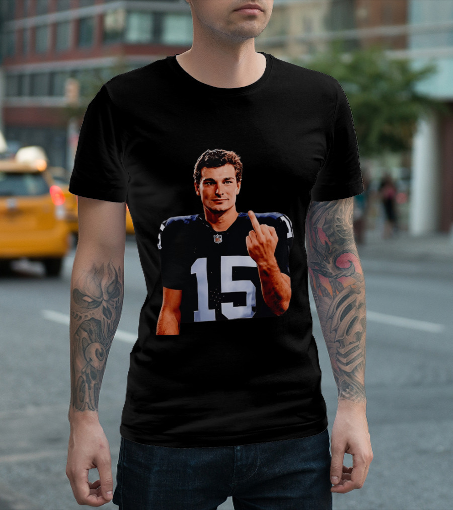Las Vegas Raiders Fernando Mendoza 2026 Middle Finger Gesture T-Shirt