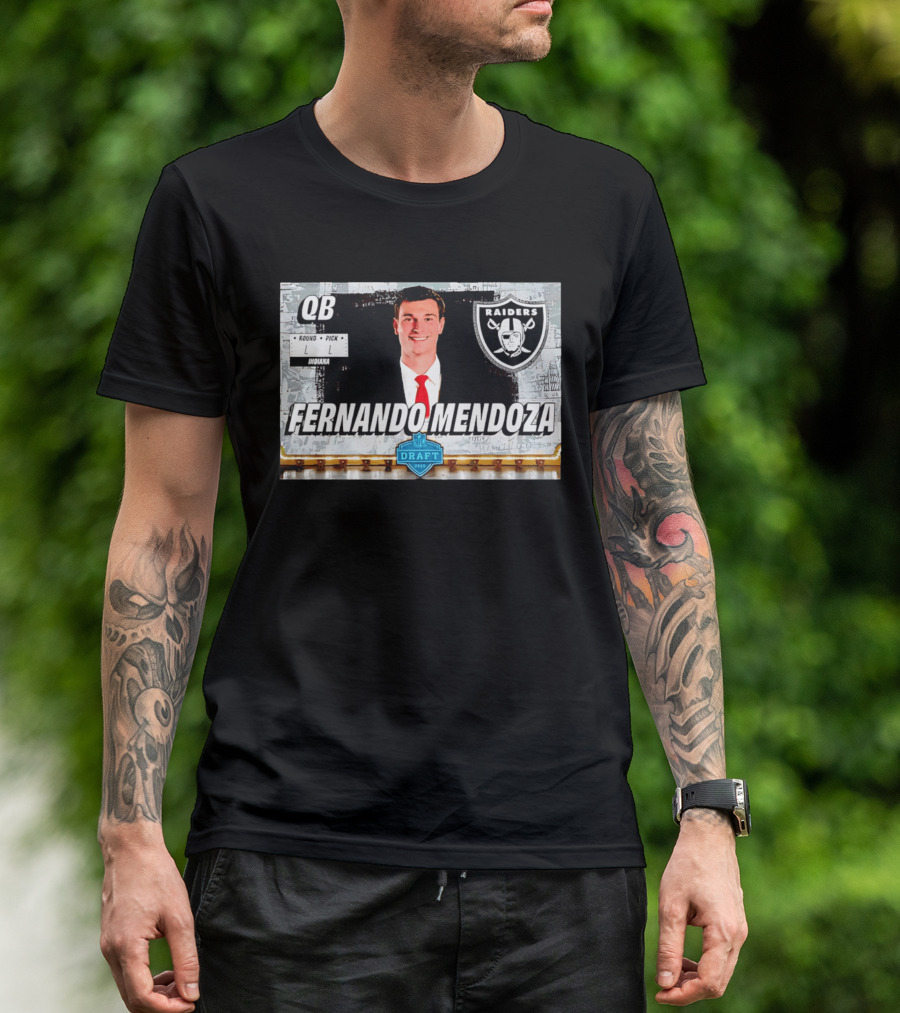 Las Vegas Raiders NFL Draft 2025 QB Fernando Mendoza T-Shirt
