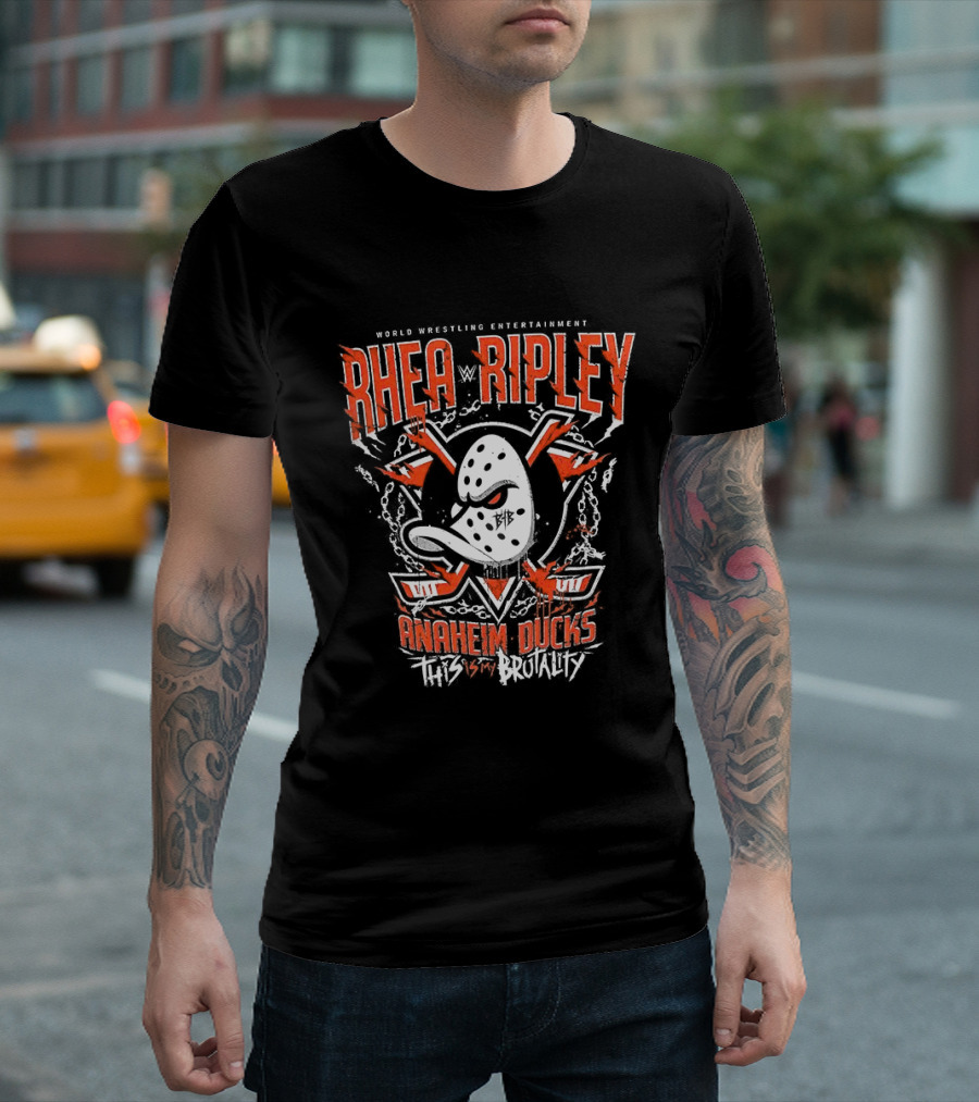 Rhea Ripley Anaheim Ducks This Is My Brutality Collaboration T-Shirt