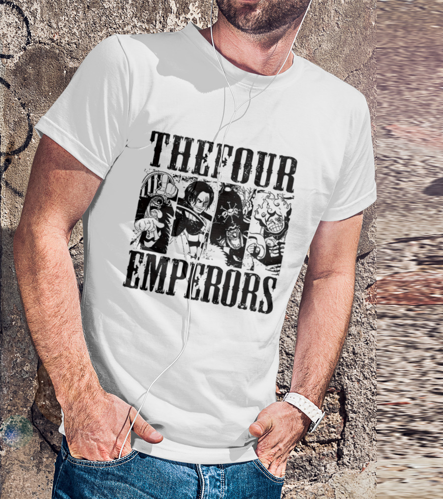 One Piece The Four Emperors Black Depiction T-Shirt