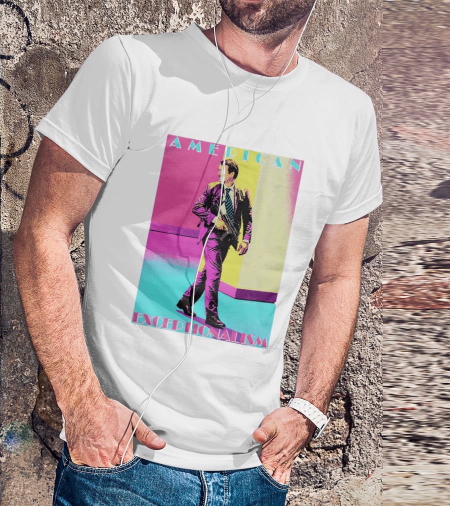 American Exceptionalism Retro Pop Art Style Man With Gun T-Shirt