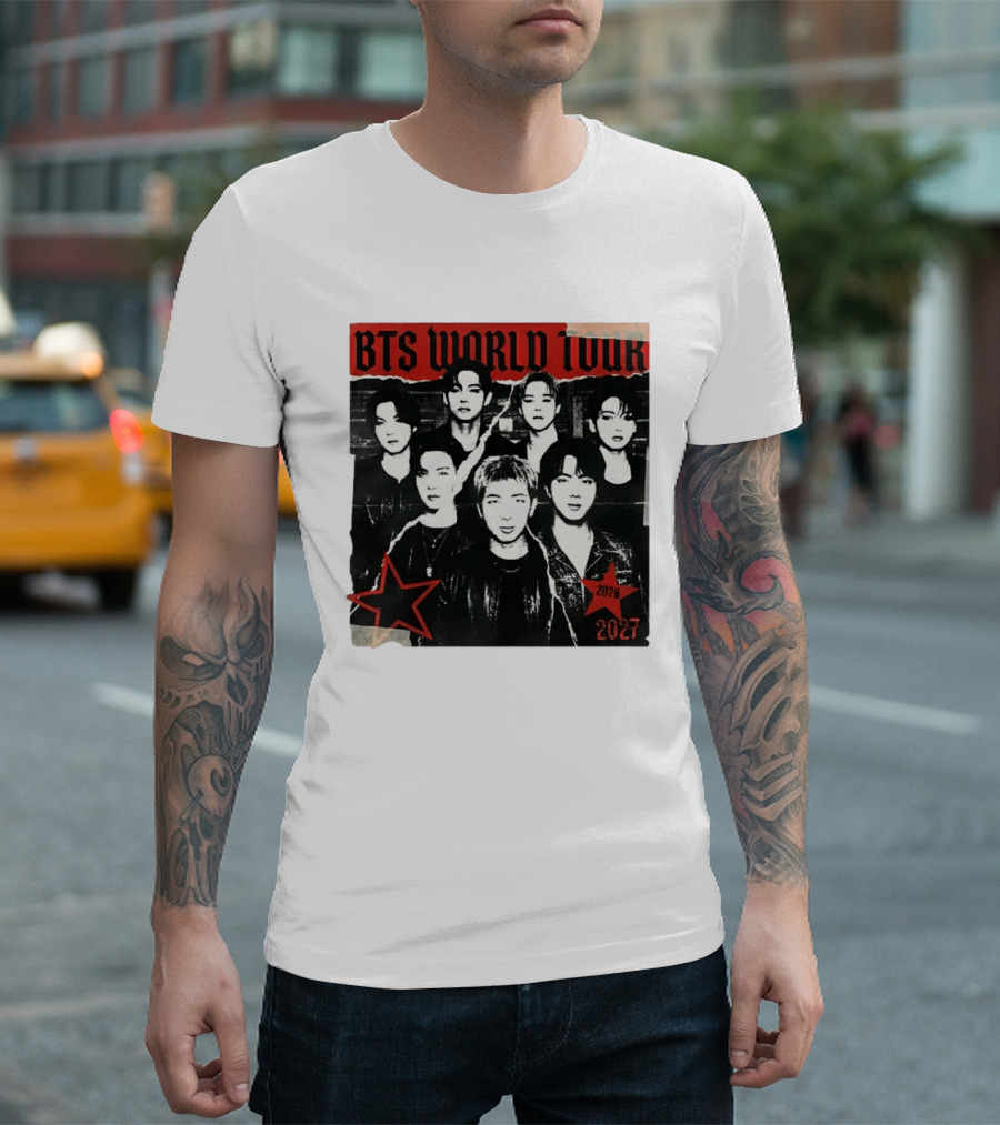 BTS World Tour 2026 2027 Arirang Concert Bangtan Sonyeondan Tour T-Shirt