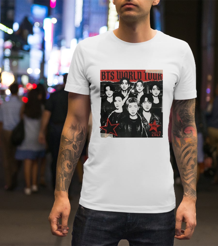 BTS World Tour 2026 2027 Arirang Concert Bangtan Sonyeondan Tour T-Shirt
