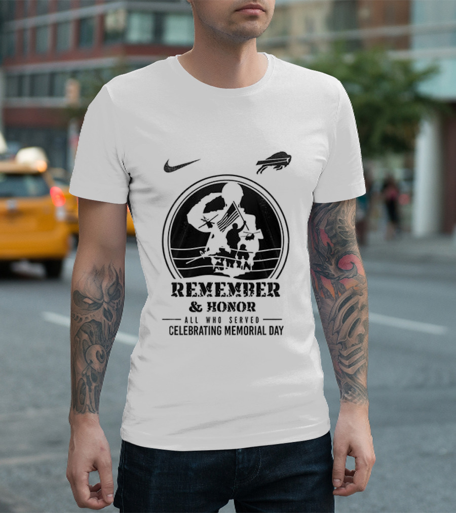 Nike Buffalo Bills Remember And Honor Memorial Day 2023 T-Shirt