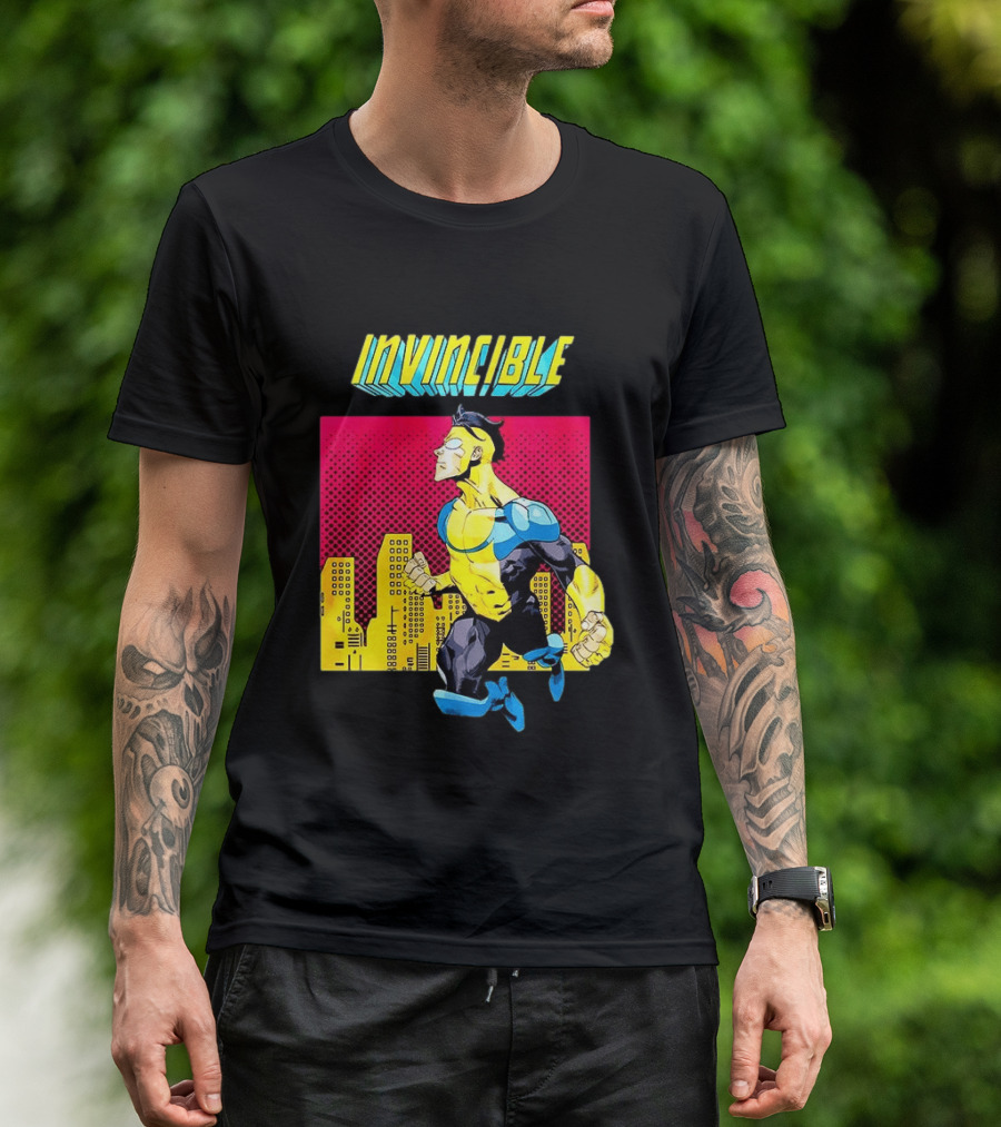 Invincible Comics Hero Skyline Pop T-Shirt