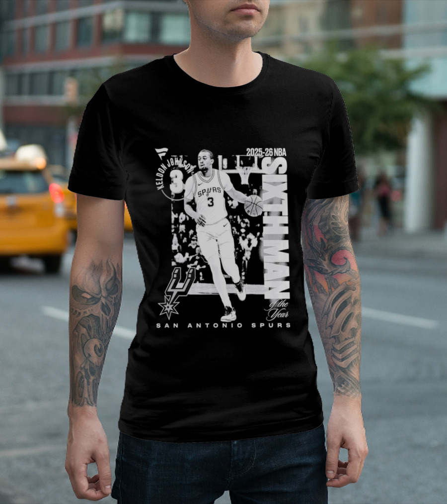 Keldon Johnson 2025 26 Sixth Man San Antonio Spurs NBA Legacy T-Shirt