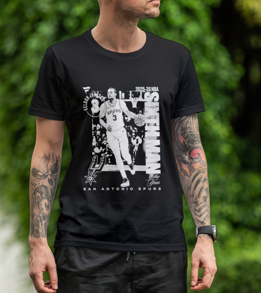 Keldon Johnson 2025 26 Sixth Man San Antonio Spurs NBA Legacy T-Shirt