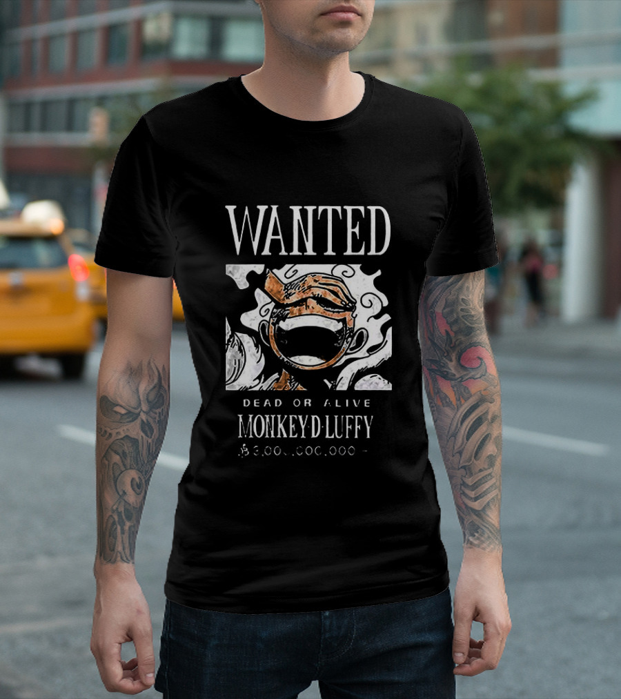 Wanted Monkey D Luffy Dead Or Alive $1.5 Billion Bounty One Piece T-Shirt