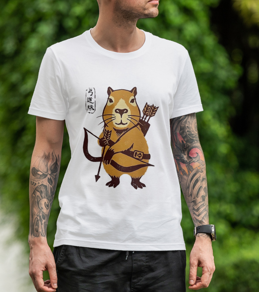 Capybara Archer Target Chill Classical Japanese T-Shirt