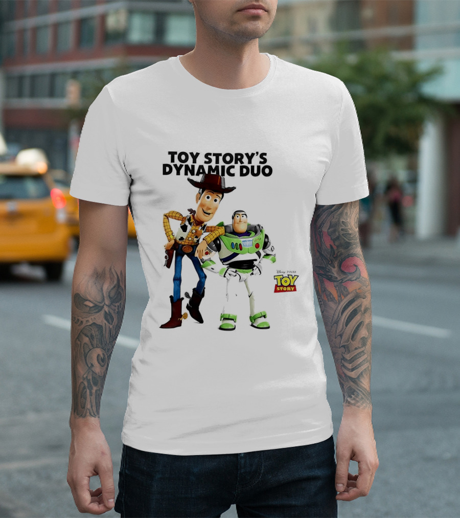 Toy Story's Dynamic Duo Woody And Buzz Lightyear T-Shirt