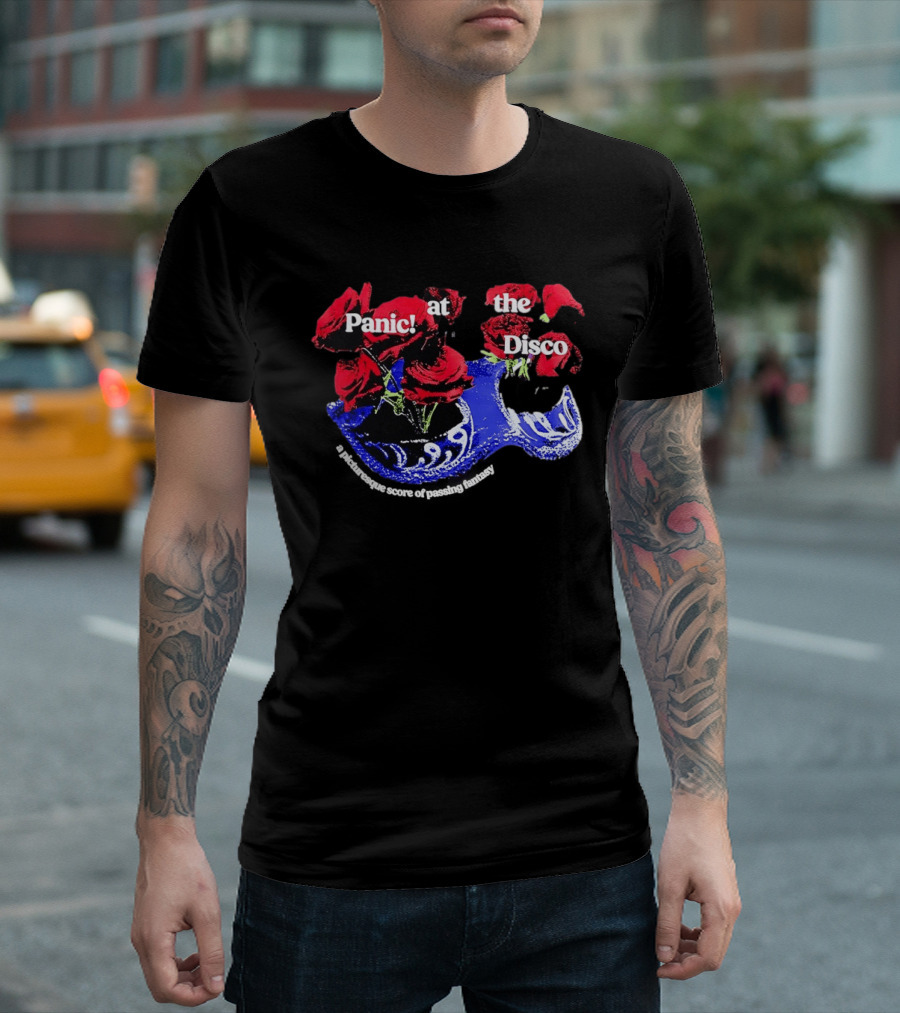 Panic At The Disco Rose Mask Passing Fantasy T-Shirt