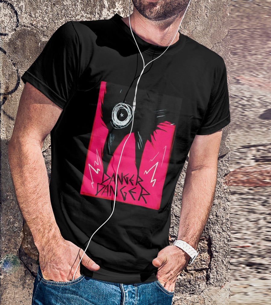 Danger Danger Eerie Eye Dark Pink Lightning T-Shirt