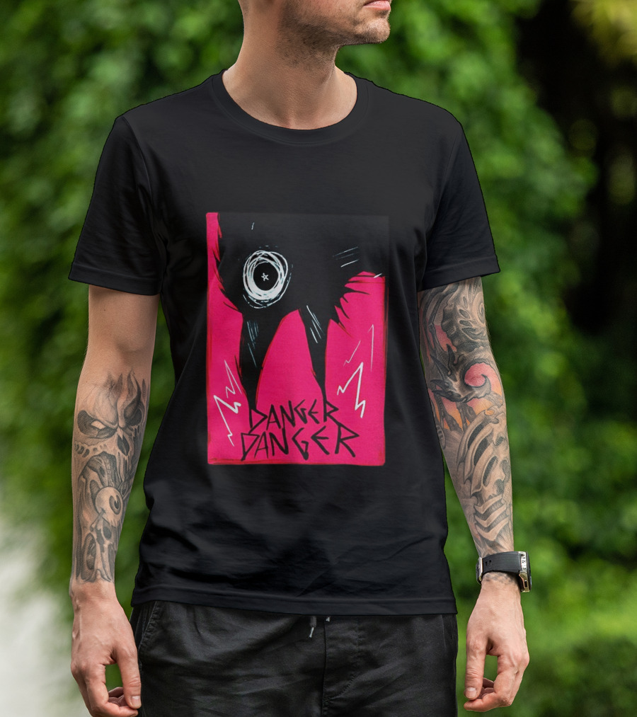 Danger Danger Eerie Eye Dark Pink Lightning T-Shirt