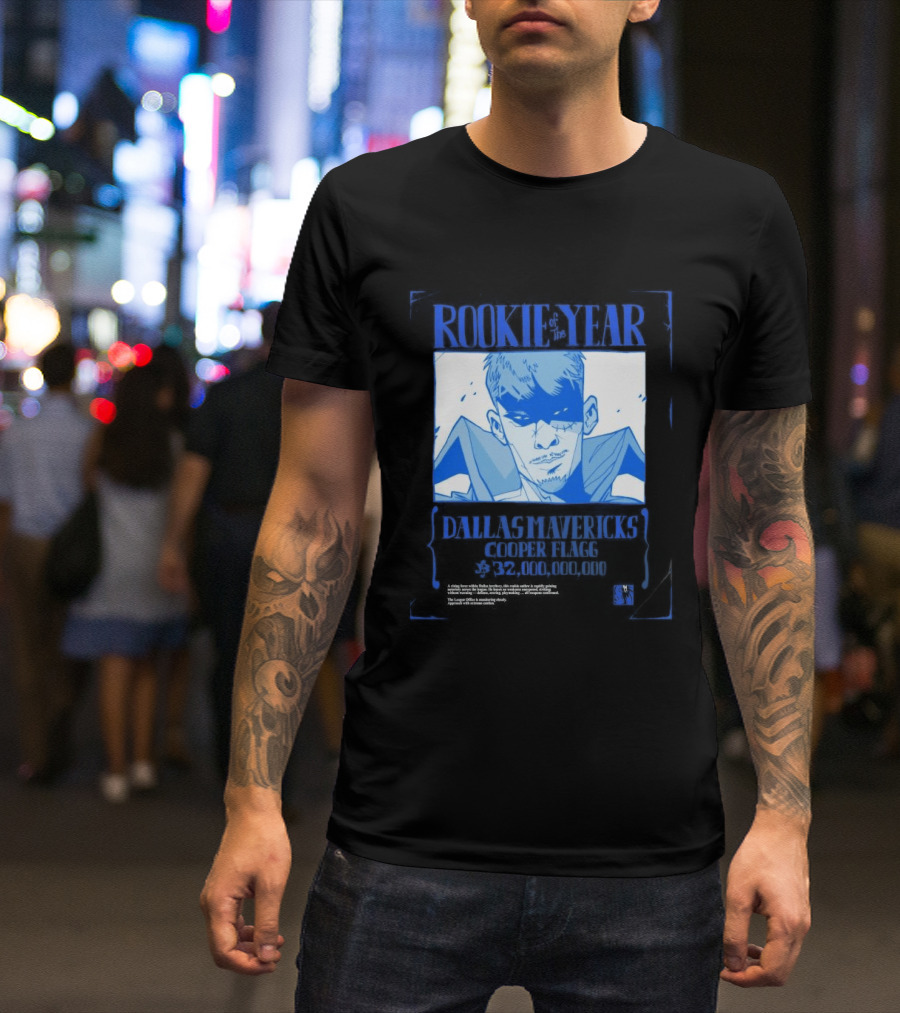 Rookie Of The Year Dallas Mavericks Cooper Flagg Basketball Fan T-Shirt