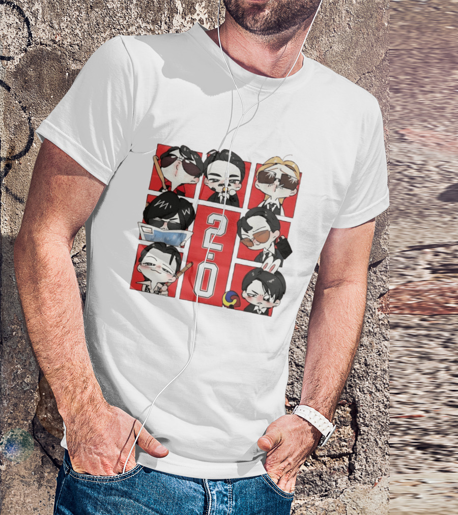 BTS 2.0 Chibi Characters Kpop Army Concert 2026 T-Shirt