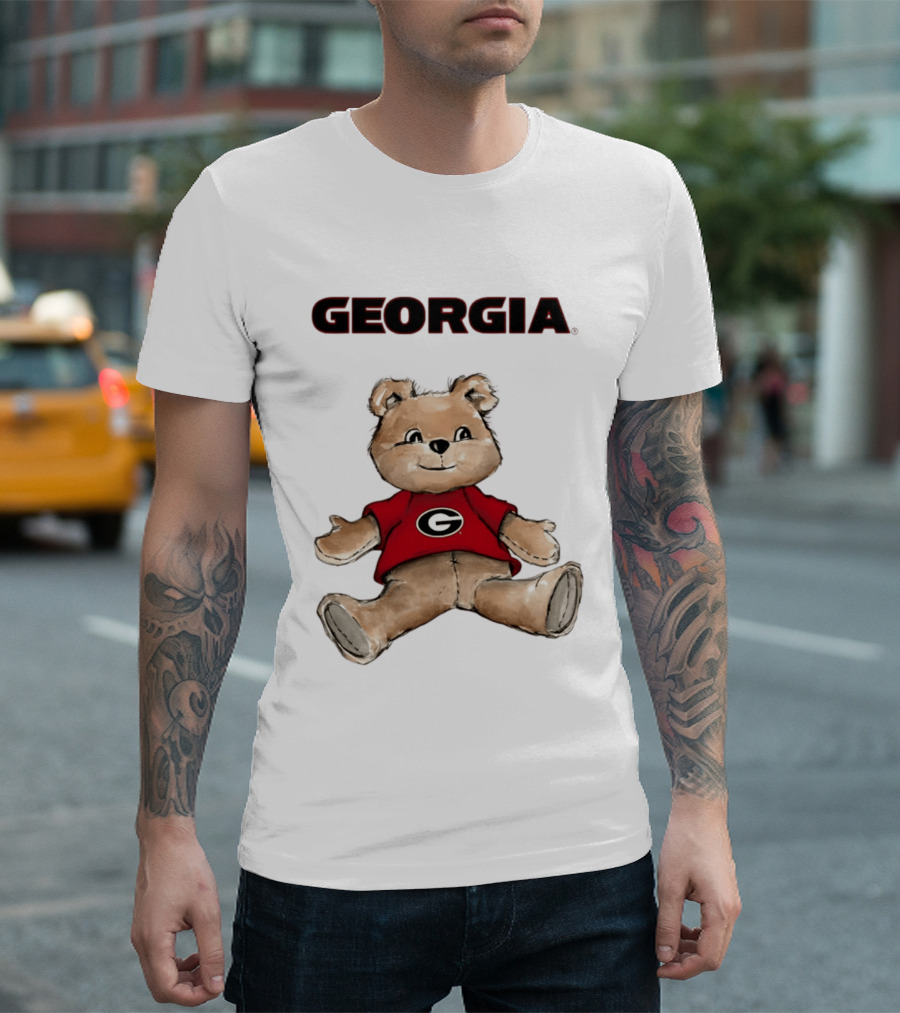 Georgia Bulldogs Teddy Bear With G Logo Classic Cartoon T-Shirt