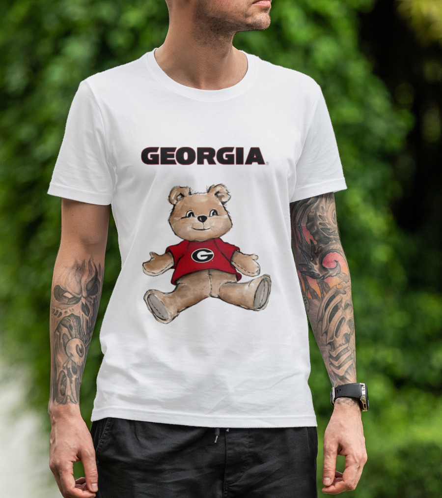 Georgia Bulldogs Teddy Bear With G Logo Classic Cartoon T-Shirt