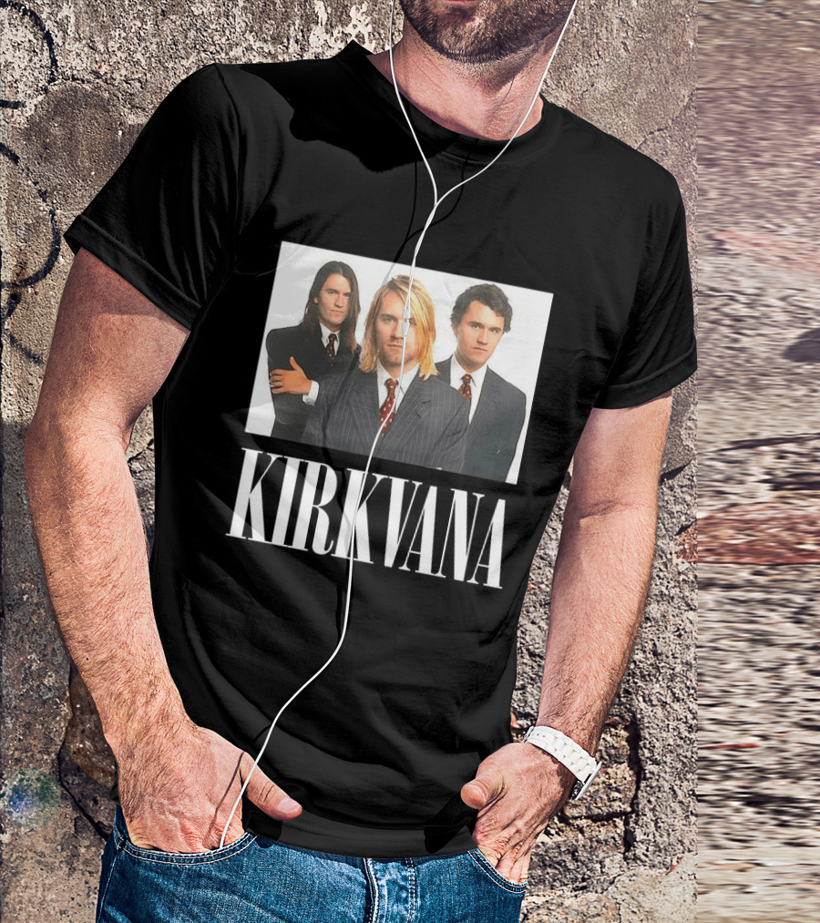 Kirkvana Charlie Kirk Nirvana Band Suits Image T-Shirt