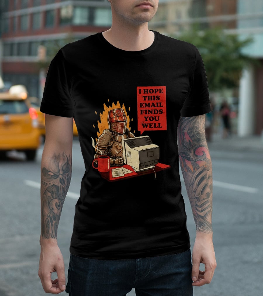 Officer Knight I Hope This Email Finds You Well Armor Computer T-Shirt