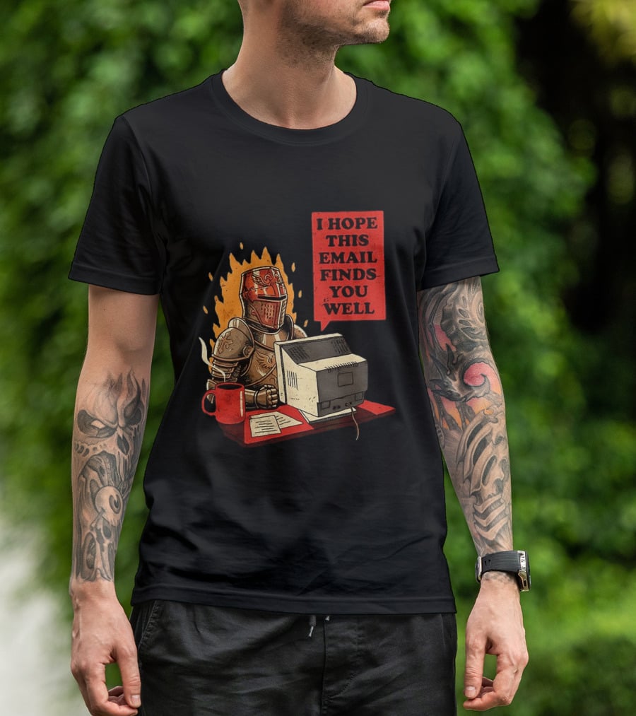 Officer Knight I Hope This Email Finds You Well Armor Computer T-Shirt