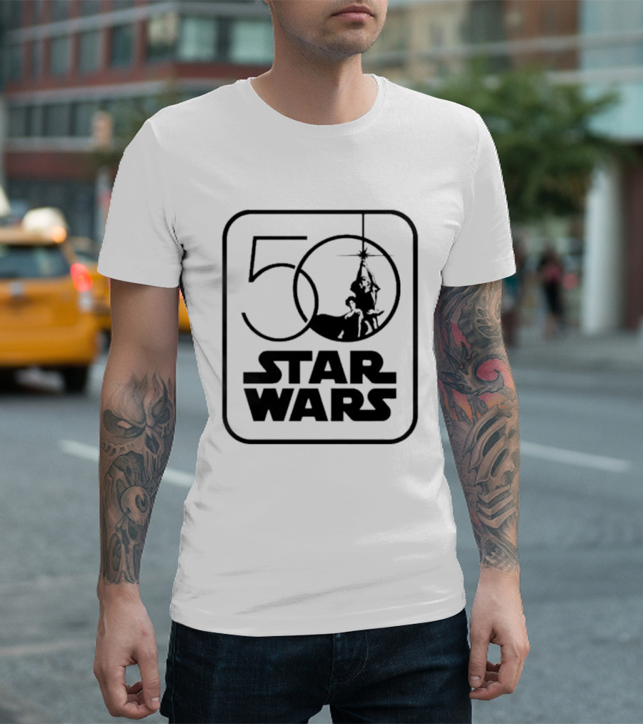 Star Wars 50th Anniversary Celebration Los Angeles 2027 Iconic Yoda And Lightsaber T-Shirt