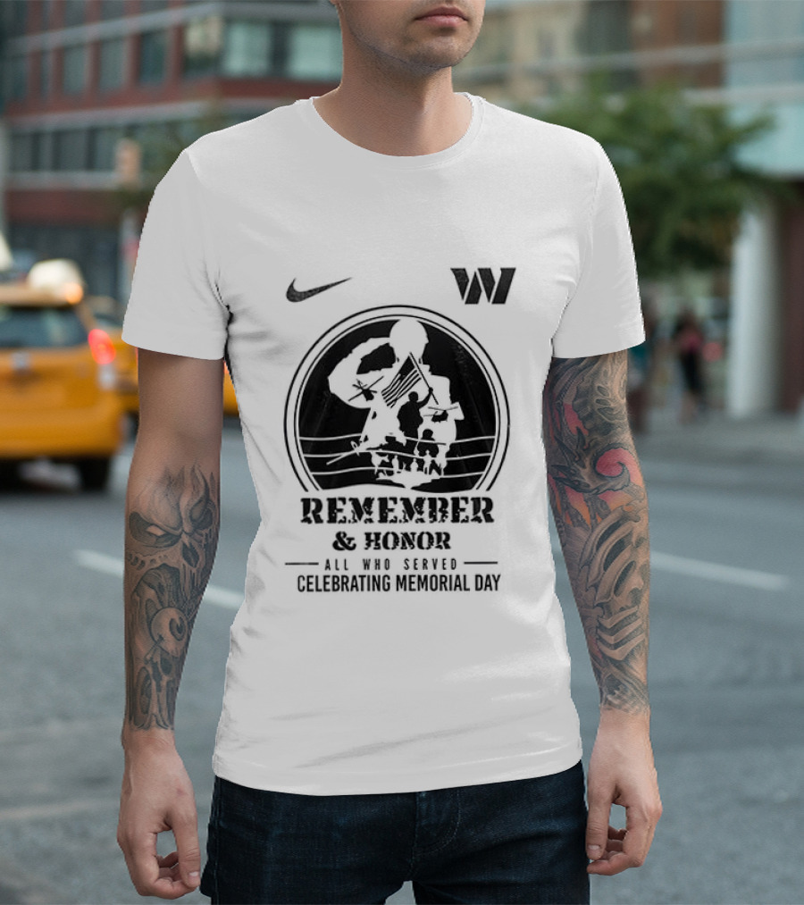 Nike Washington Commanders Remember And Honor All Gave Some Celebrating Memorial Day T-Shirt