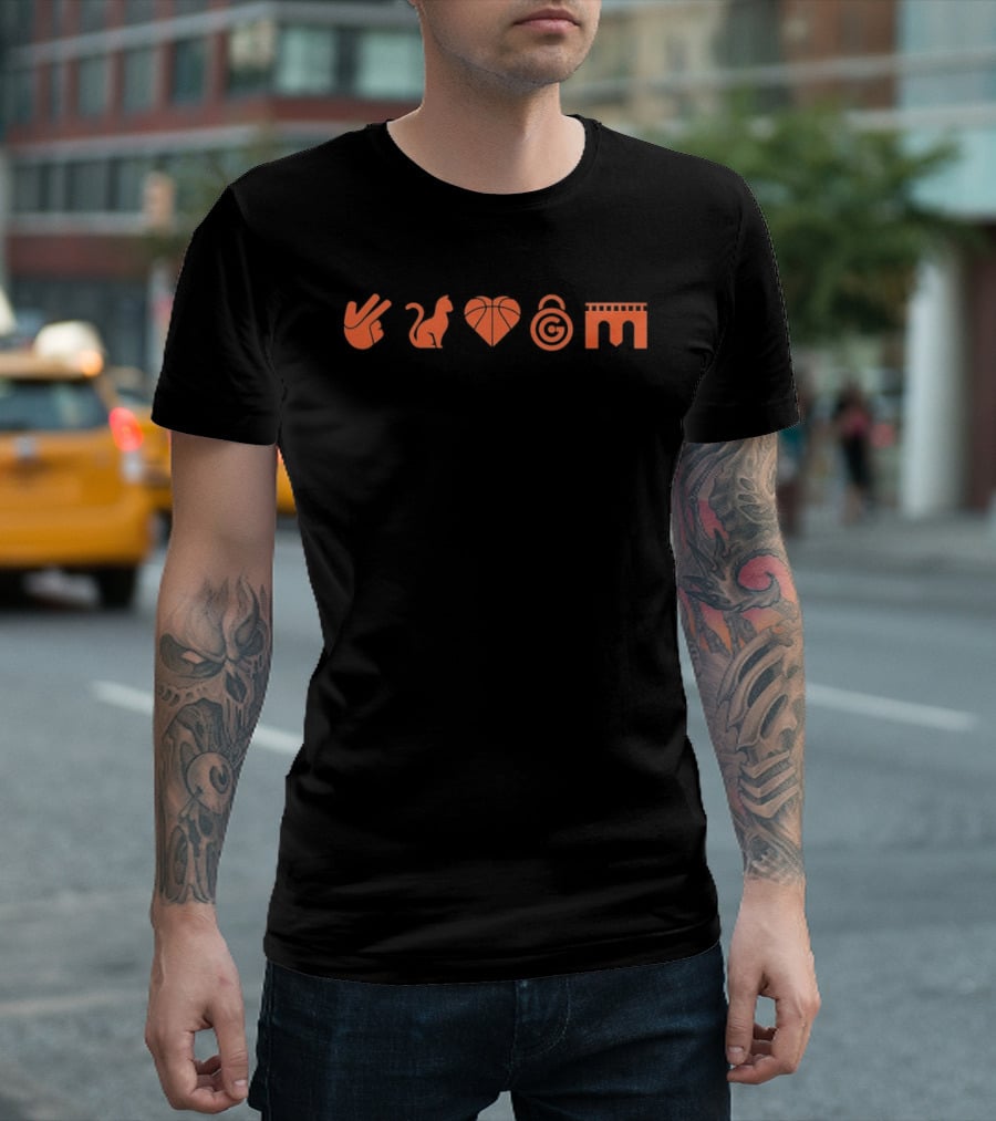 New York Knicks Basketball Heart Icons Knicks 5 T-Shirt