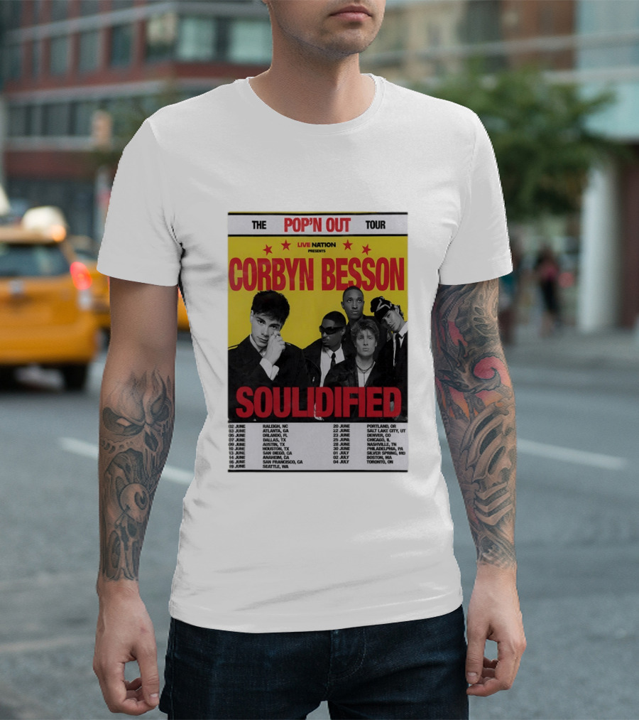 Live Nation Presents Corbyn Besson The Pop'n Out Tour 2026 Soulidified T-Shirt