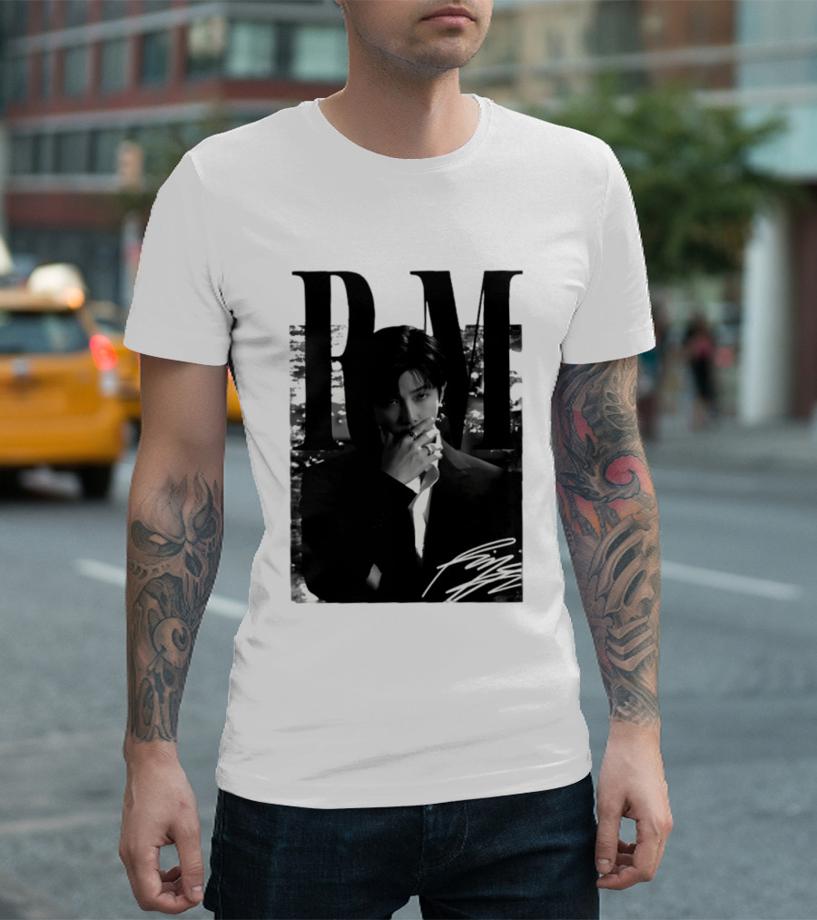 RM Namjoon BTS Arirang World Tour 2026 Signature Black And White T-Shirt