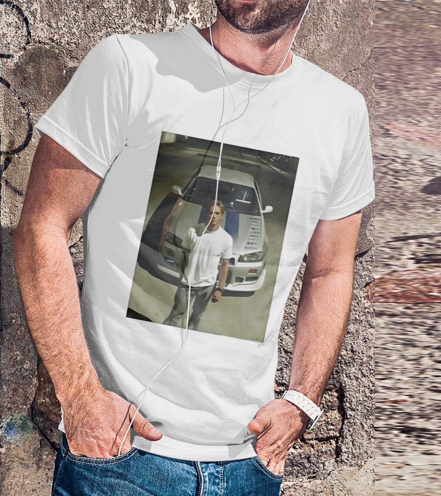 Paul Walker Nissan Skyline GT R R34 Fast And Furious Iconic Movie Car Scene T-Shirt