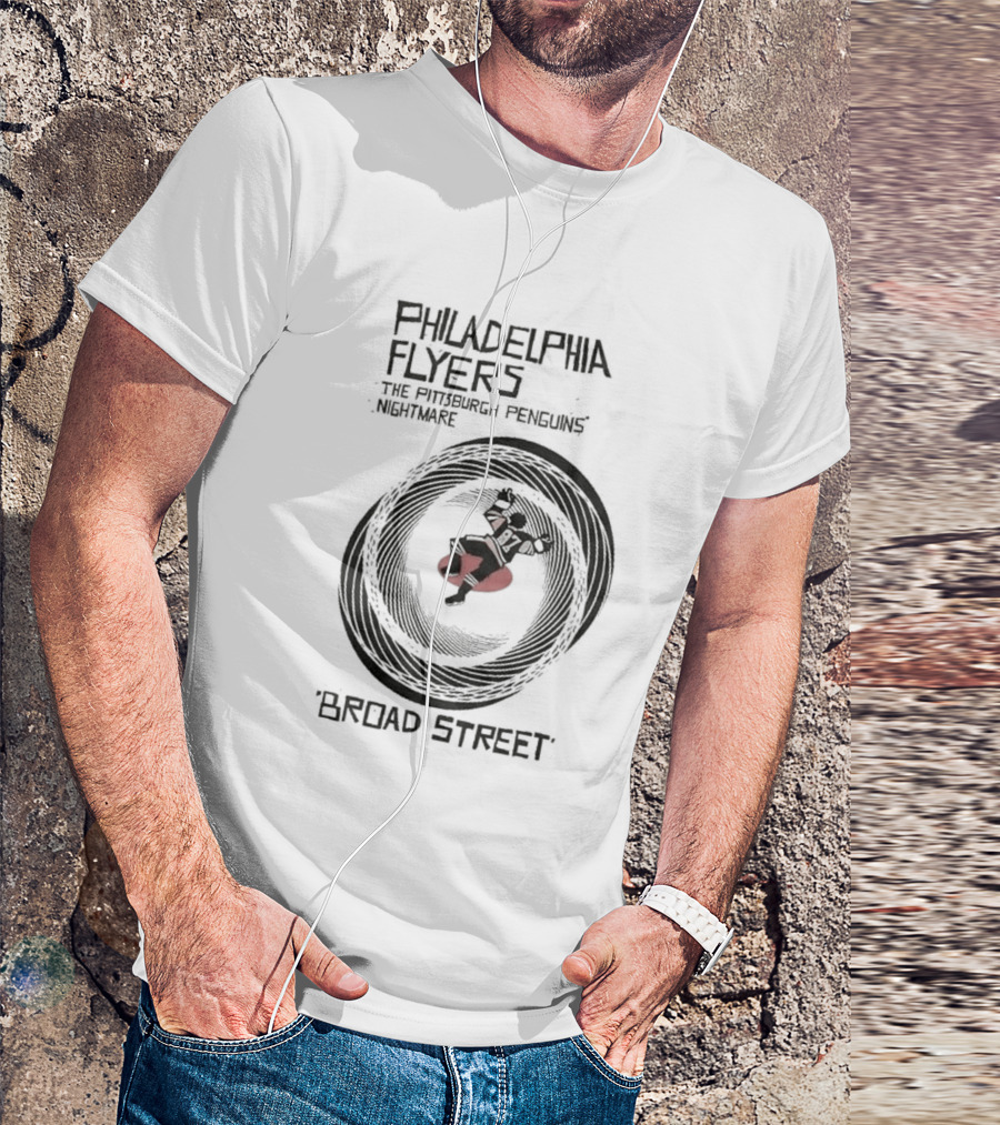 Philadelphia Flyers Pittsburgh Penguins Nightmare Broad Street Vertigo T-Shirt